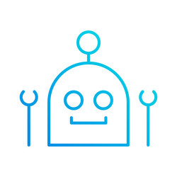 bot system automation gradient outline icon vector image