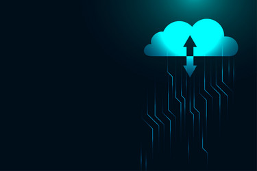 cloud computing tech background for web database vector image
