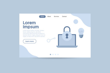 Idea lock banner concept vector