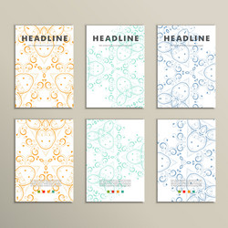 set with abstract pattern vector image