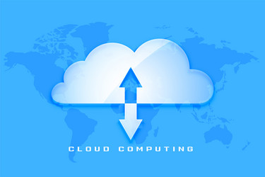 digital cloud computing web server background vector image