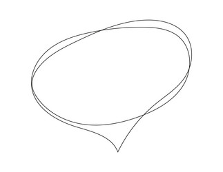 minimalist continuous one-line drawing of a speech vector image