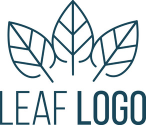 three leaves logo icon design landscape vector