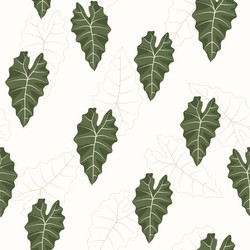 Tropical jungle banana leaf pattern Royalty Free Vector