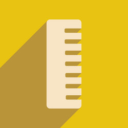 flat with shadow icon and mobile application comb vector image