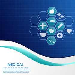 Medical background hexagon icon pattern vector