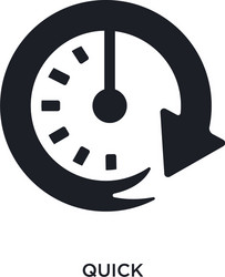 black quick isolated icon simple element from vector image