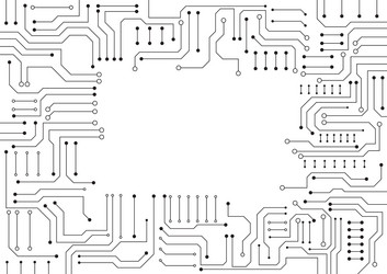 circuit technology background with hi-tech digital vector image