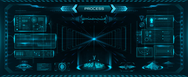 Futuristic HUD Interface - Tech Dashboard vector image