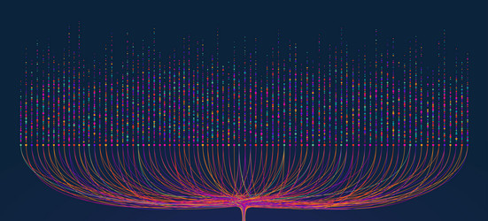 information flow of big data visual vector image