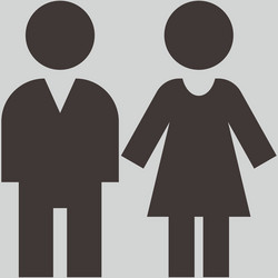 People icon man and woman on white background Vector Image