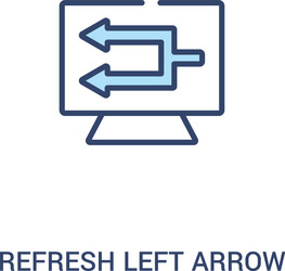 refresh left arrow concept 2 colored icon simple vector image