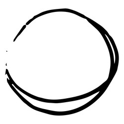 Circle overlapped shapes black design vector