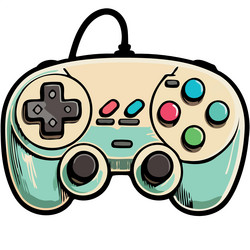 Electronic video game controller Royalty Free Vector Image
