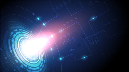 hi-tech digital data connection system vector image