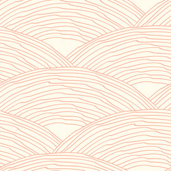 seamless pattern with abstract doodle wavy scale vector image