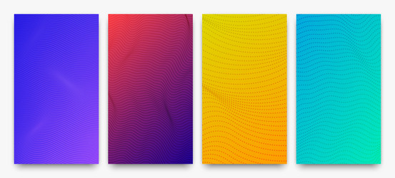 set of halftone gradient backgrounds with dots vector image
