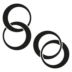 black ring icon circular loop symbol minimal vector image