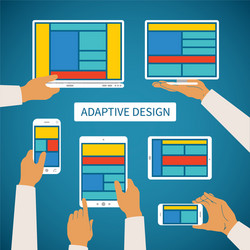 concept of modern adaptive responsive web vector image