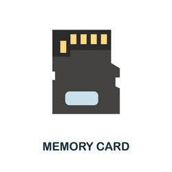 memory card flat icon color simple element from vector image