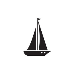 Line sailboat icon set Royalty Free Vector Image