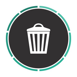 trash can computer symbol vector image