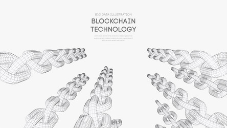 Blockchain Technology & Data vector image