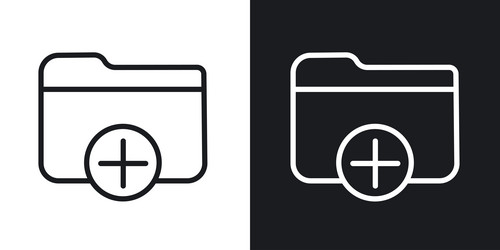 create folder icon set vector image