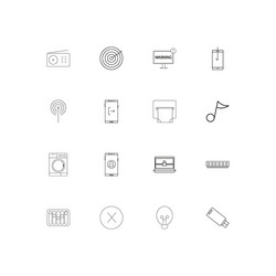 devices linear thin icons set outlined simple vector image