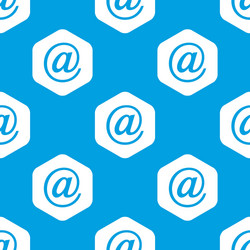 e-mail hexagon pattern vector image