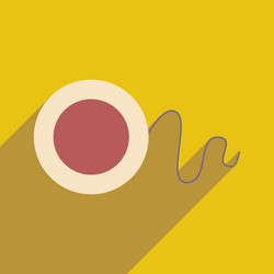 flat with shadow icon and mobile application vector image