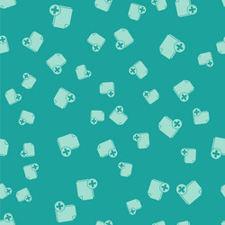 green add new file icon isolated seamless pattern vector image
