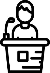 hate speech linear style icon design vector image