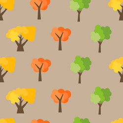 seamless pattern from autumn trees vector image