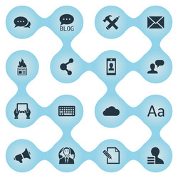 set of simple user icons vector image