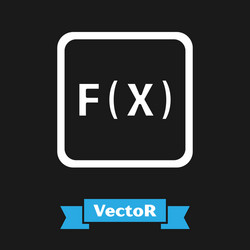 white function mathematical symbol icon isolated vector image