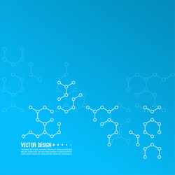 abstract background of molecular structure vector image