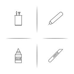 Creative process and design simple linear icon vector