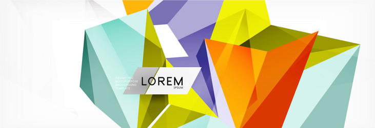 mosaic triangular low poly style abstract vector image