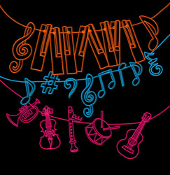 musical instruments vector