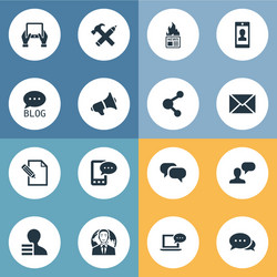 Set of simple user icons vector