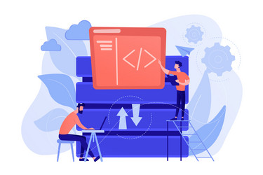 big data developer concept vector image