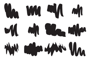 Black paint strokes vector