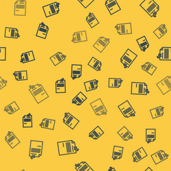 blue line note paper with pinned pushbutton icon vector image