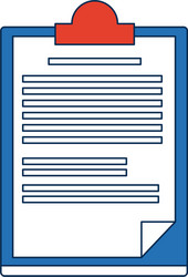 Clipboard paper report document business vector