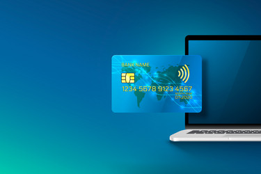 electronic credit card and computer icon finance vector