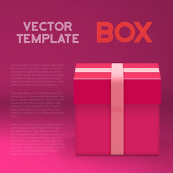 Gift box realistic present vector