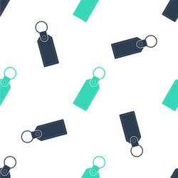 green rectangular key chain with ring for icon vector image