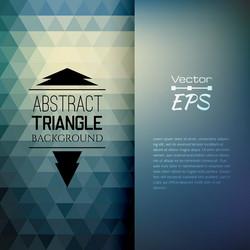 retro mosaic pattern of geometric triangle shapes vector