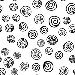 seamless pattern with spiral curl elements vector image